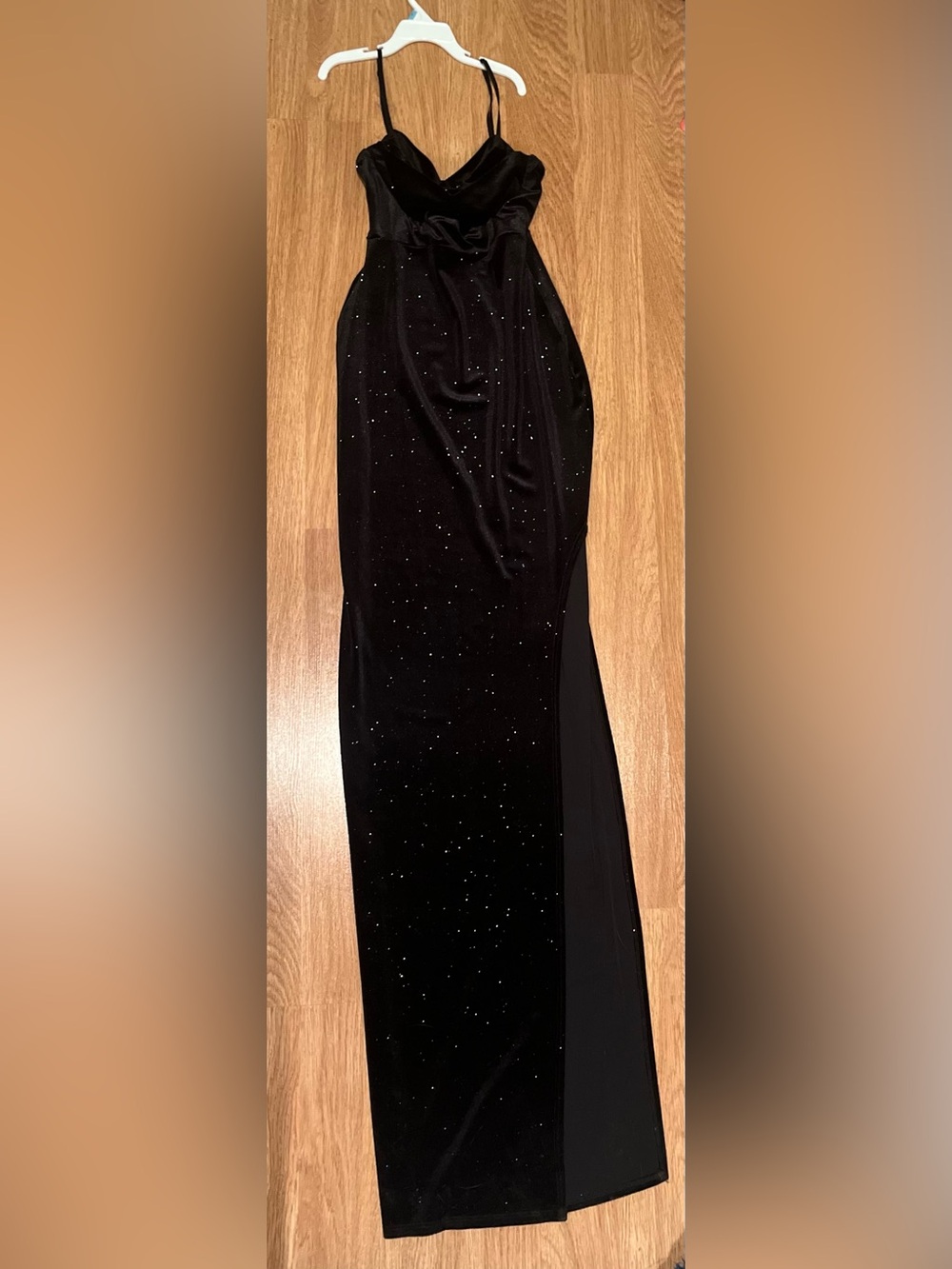 Windsor Black Sparkly Long Dress